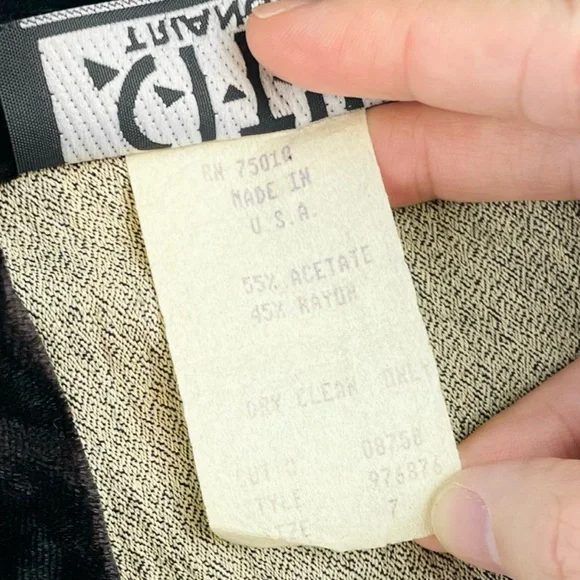 (VTG) CITY TRIANGLES • Sand/Brown Velvet Trim Button Long Sleeve Mini Dress, 7 - Picture 14 of 16